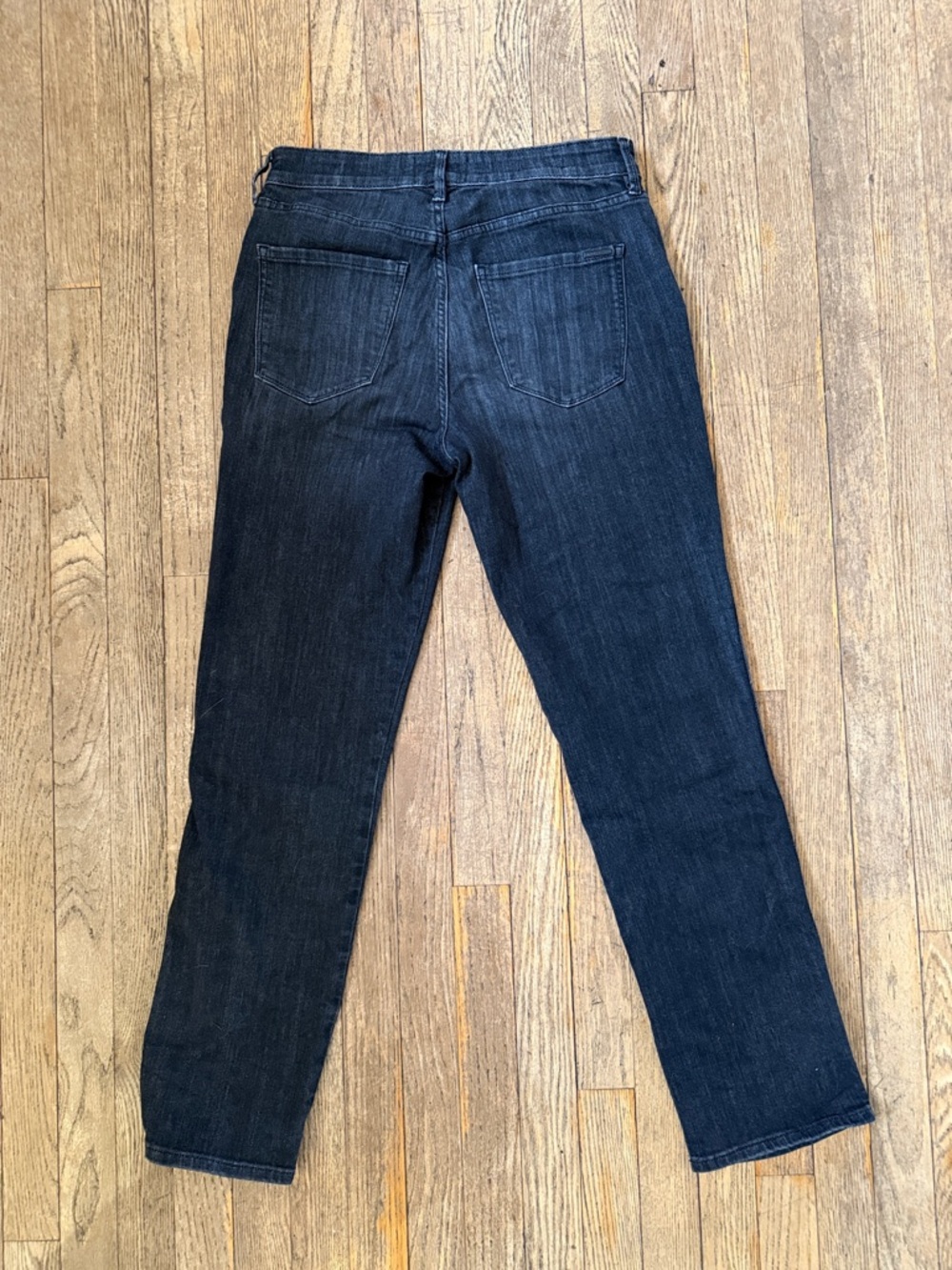White House Black Size 6 Market Dark Wash High Rise Straight Leg Denim Jeans - Picture 6 of 9